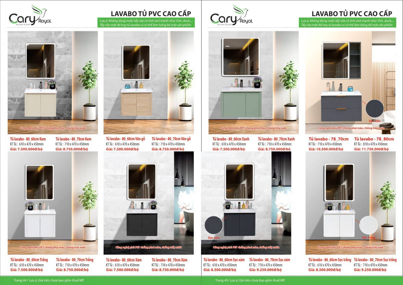 Thiết bị vệ sinh CARY ROYAL Catalogue và Bảng giá mới nhất 2025 /Page 23